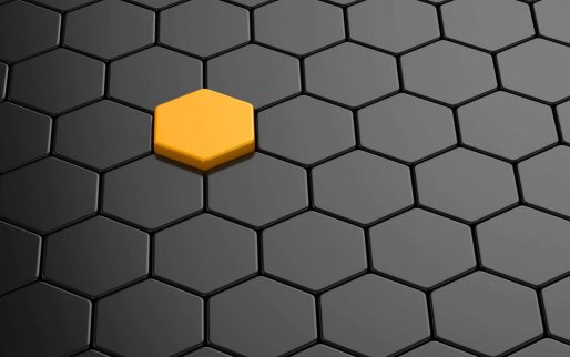 Different hexagon shape , This is a computer generated and 3d rendered picture.